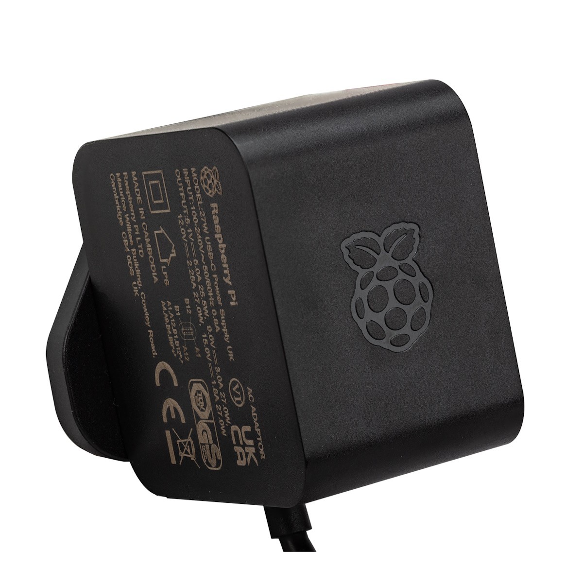 Offizielles Netzteil für Raspberry Pi 5 27W USB-C - schwarz