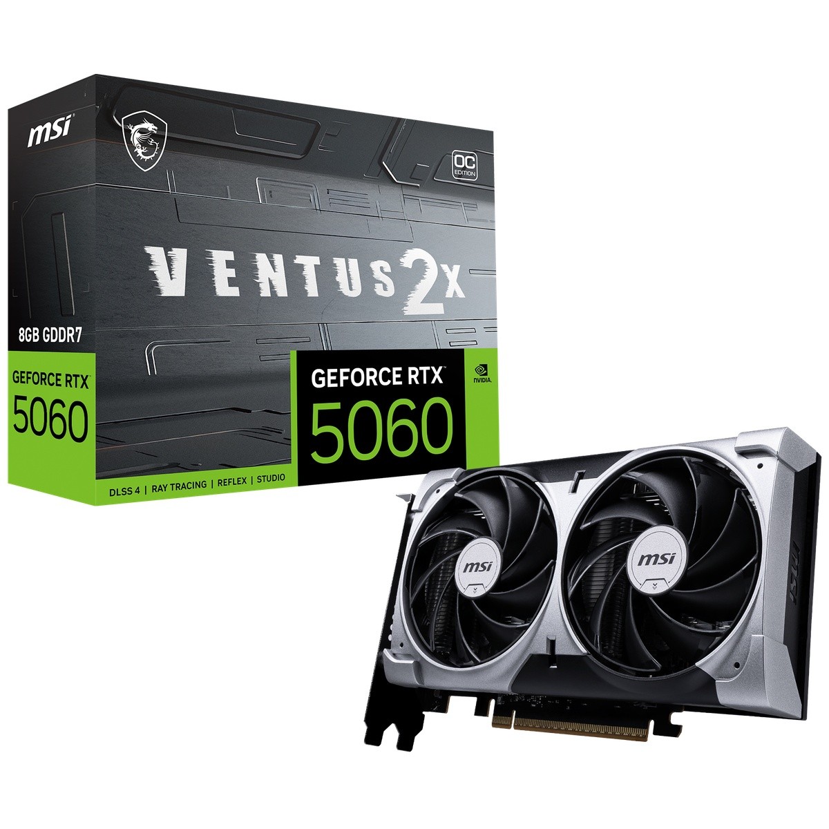 MSI GeForce RTX 5060 8G VENTUS 2X OC V1 - 8GB GDDR7, HDMI, 3x DP
