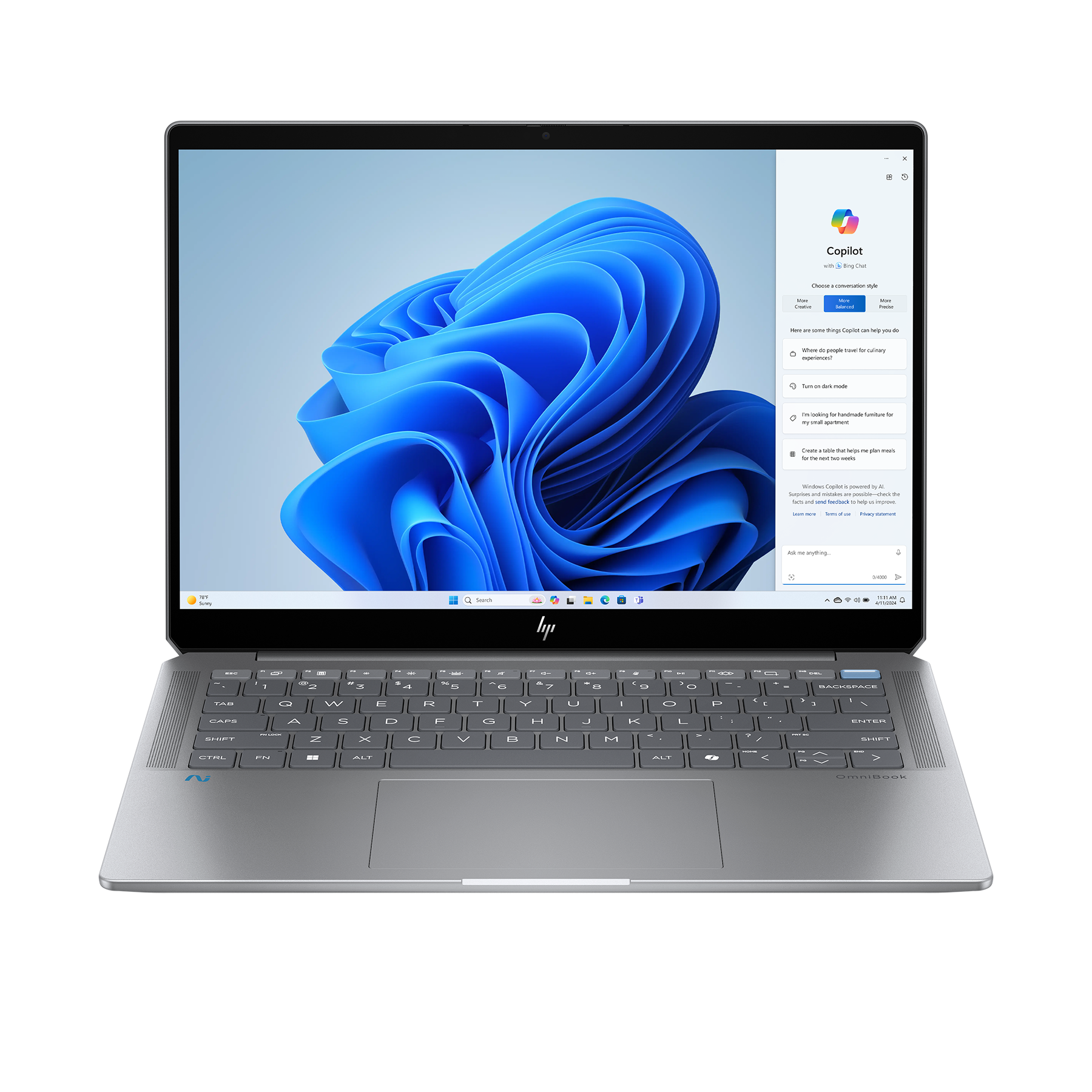 HP OmniBook Ultra AI PC 14-fd0192ng 14" 2.2k IPS Touch, Ryzen AI 9 365, 16GB RAM, 2TB SSD, Windows 11