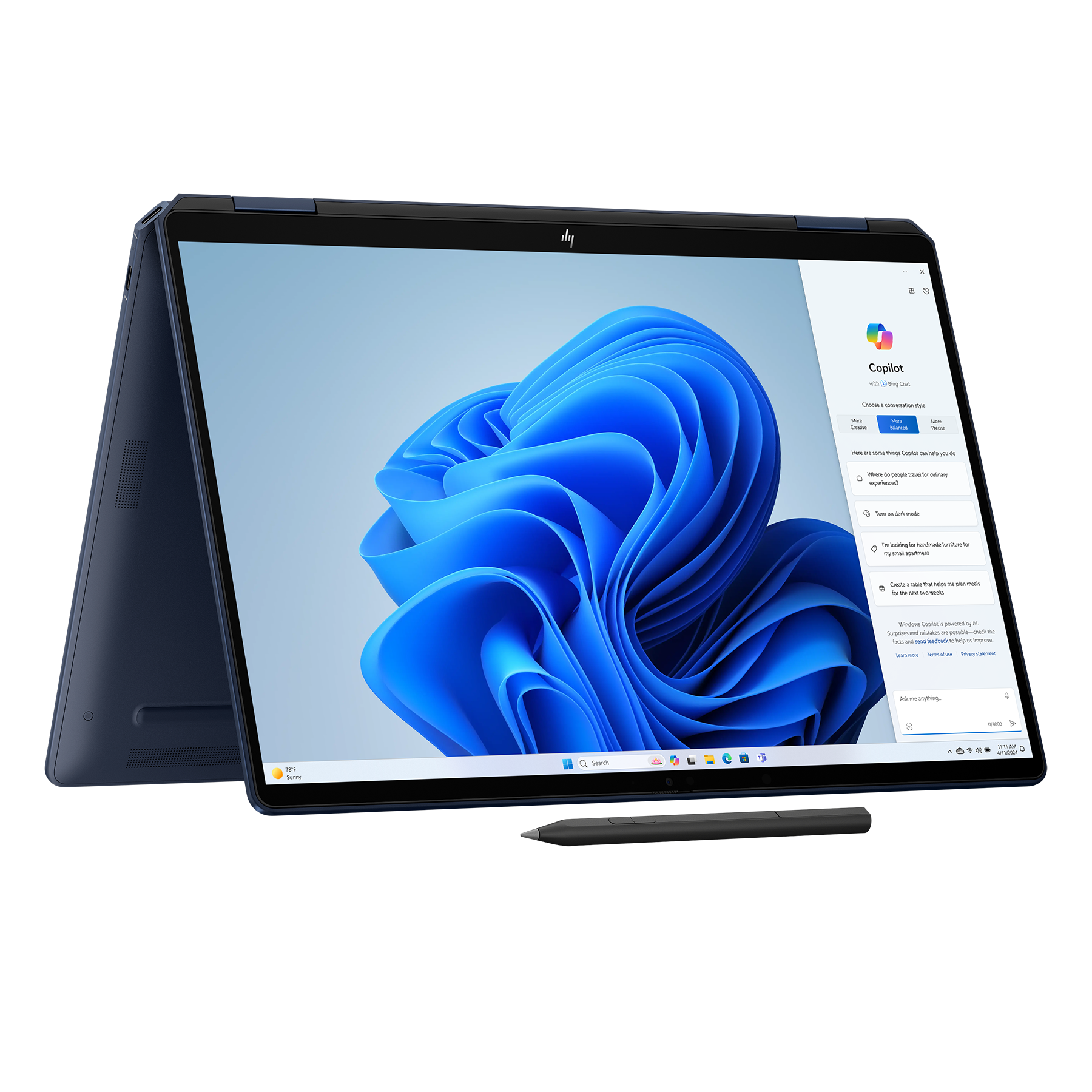 HP OmniBook Ultra Flip 14-fh0173ng inkl. HDMI Adapter & Pen 14" 2.8k OLED Touch 120Hz, Intel Core Ultra 7 258V, 32GB RAM, 1TB SS
