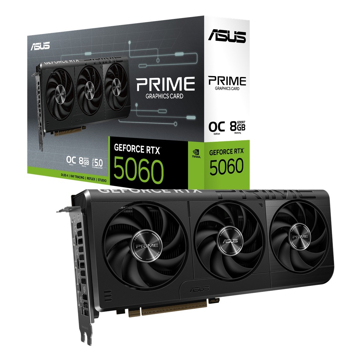 ASUS PRIME GeForce RTX 5060 OC Grafikkarte - 8GB GDDR7, HDMI, 3x DP