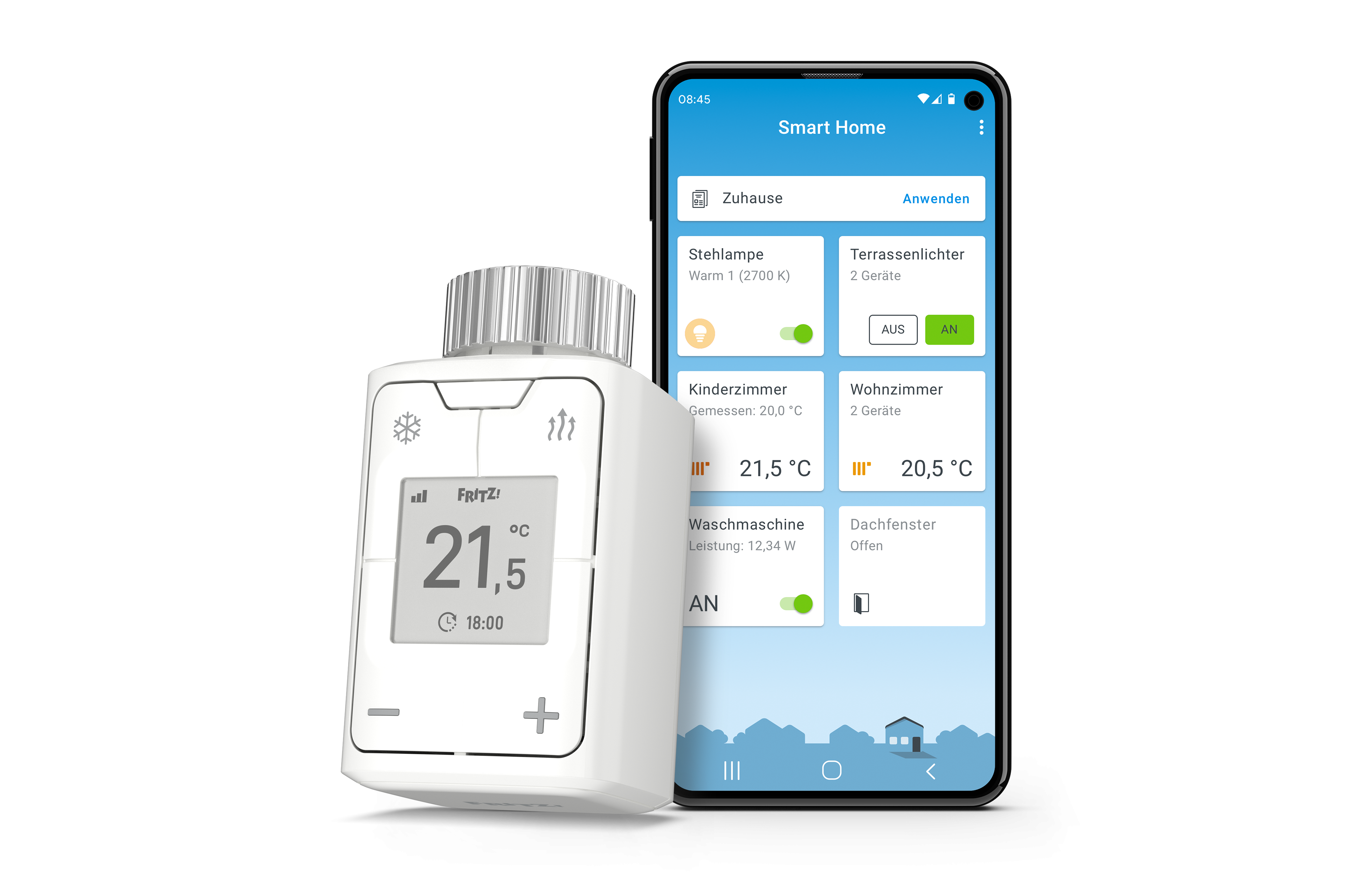 FRITZ!DECT 302 (Intelligenter Heizkörperregler für das Heimnetz, zum Energie sparen)