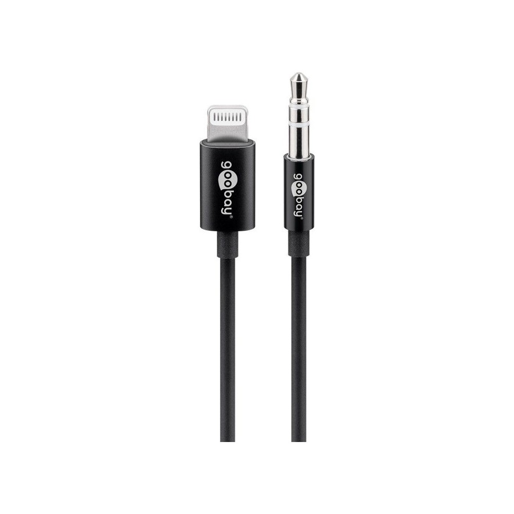 Goobay Lightning - 3,5 mm Klinke 1m, schwarz