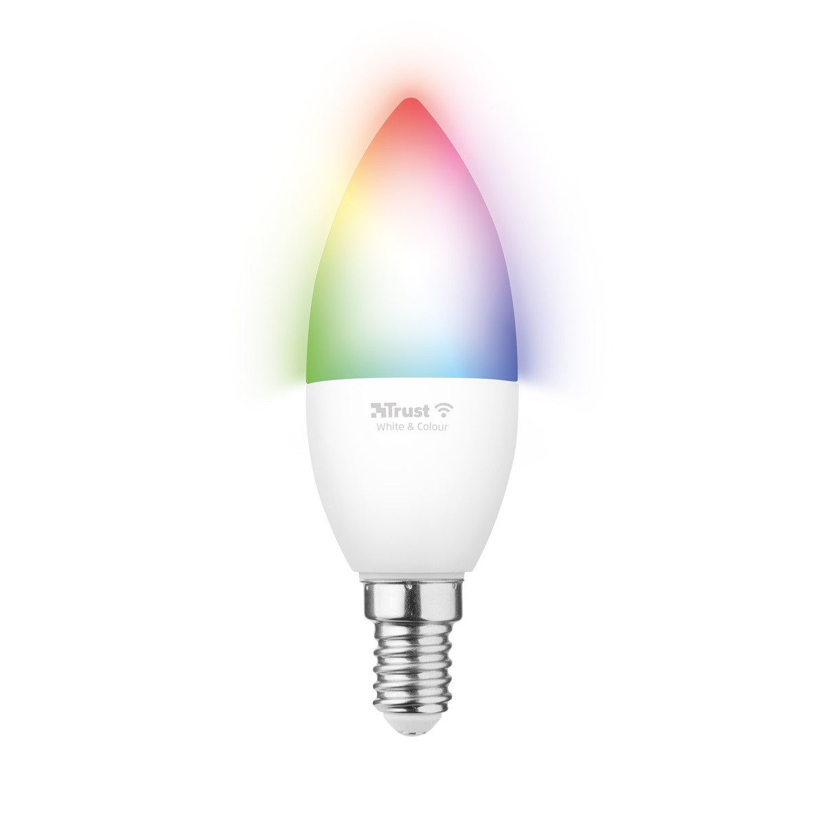 Trust E14 LED RGBCW CANDLE WI-FI Smarte WiFi LED-Lampe, weiß und farbig, Fassung E14, von Ihrem Smartphone/Tablet zu steuern