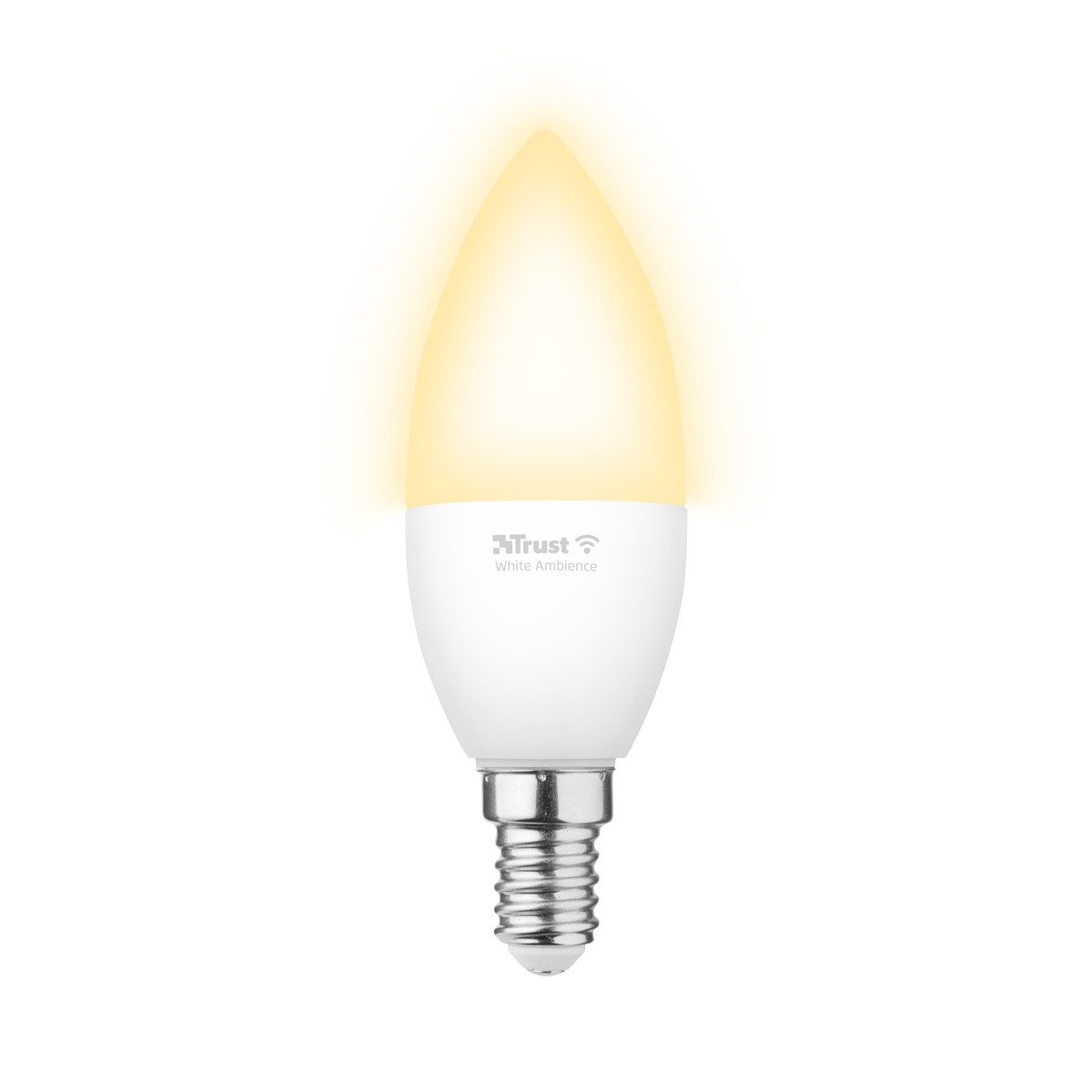 Trust E14 LED CCT WI-FI Smarte WiFi LED-Kerze, Lichtstimmung weiß, Fassung E14, von Ihrem Smartphone/Tablet zu steuern