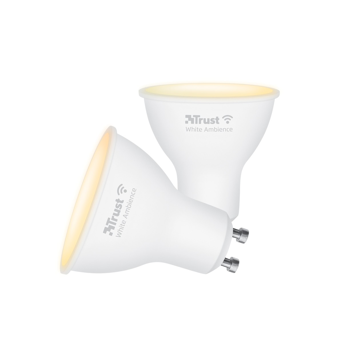 Trust GU10 DUO-PACK LED CCT WI-FI Smarter WiFi LED-Strahler, Lichtstimmung weiß, Fassung GU10, von Ihrem Smartphone/Tablet zu st