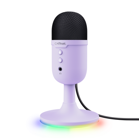 Trust Gaming GXT234P Yunix USB Mikrofon Kompaktes USB-Gaming-Mikrofon für Streaming & Content-Erstellung, lila
