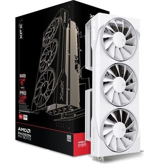 XFX Radeon RX 9070 SWIFT Triple-Fan Gaming 16GB OC White - 16GB GDDR6, 1x HDMI, 3x DP