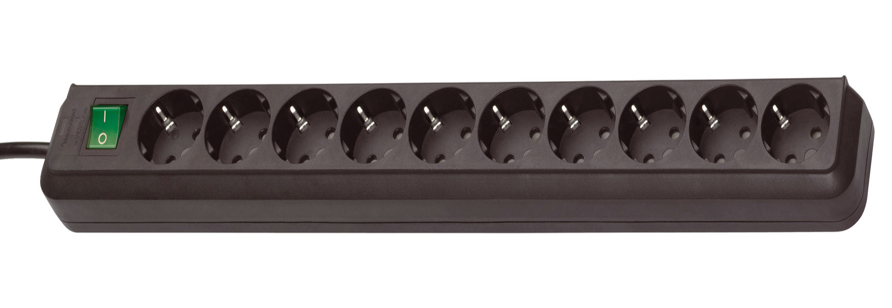 Brennenstuhl Eco-Line m. Schalter 10-fach schwarz, 3 m