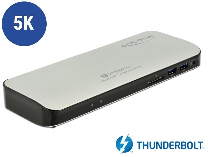 Delock Thunderbolt 3 Dockingstation 5K - HDMI/USB 3.0/USB-C/SD/LAN