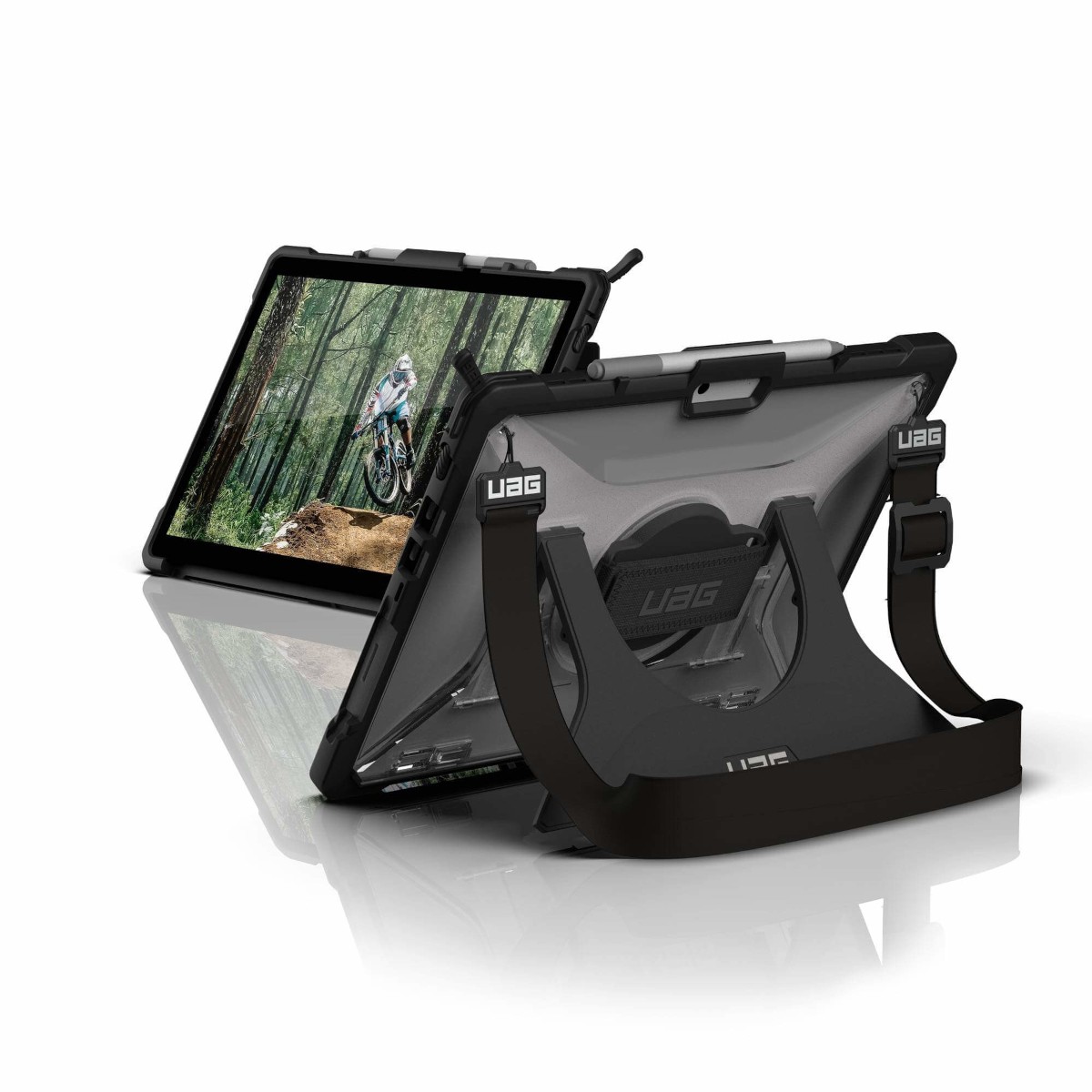 Urban Armor Gear Plasma Rugged für Surface Pro 13" 9/10/11/12 Robuste, stoßresistente Schutzhülle mit Handschlaufe, Integrierter