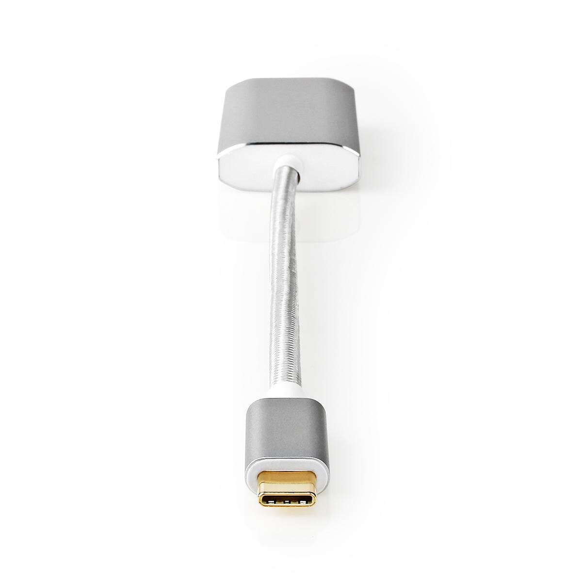 Nedis USB-Adapter | USB 3.2 Gen 1 | USB-C™ Stecker | DisplayPort Buchse | Power delivery | 0.20 m | rund | Vergoldet | Geflochte