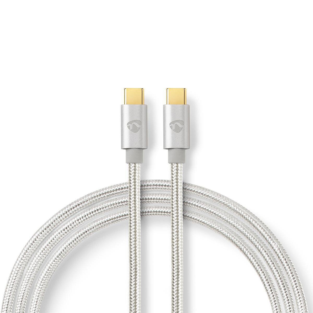 Nedis USB-Kabel | USB 3.2 Gen 1 | USB-C™ Stecker | | 4K@60Hz | 5 Gbps | Vergoldet | 1.00 m | rund | Geflochten / Nylon | Alumini
