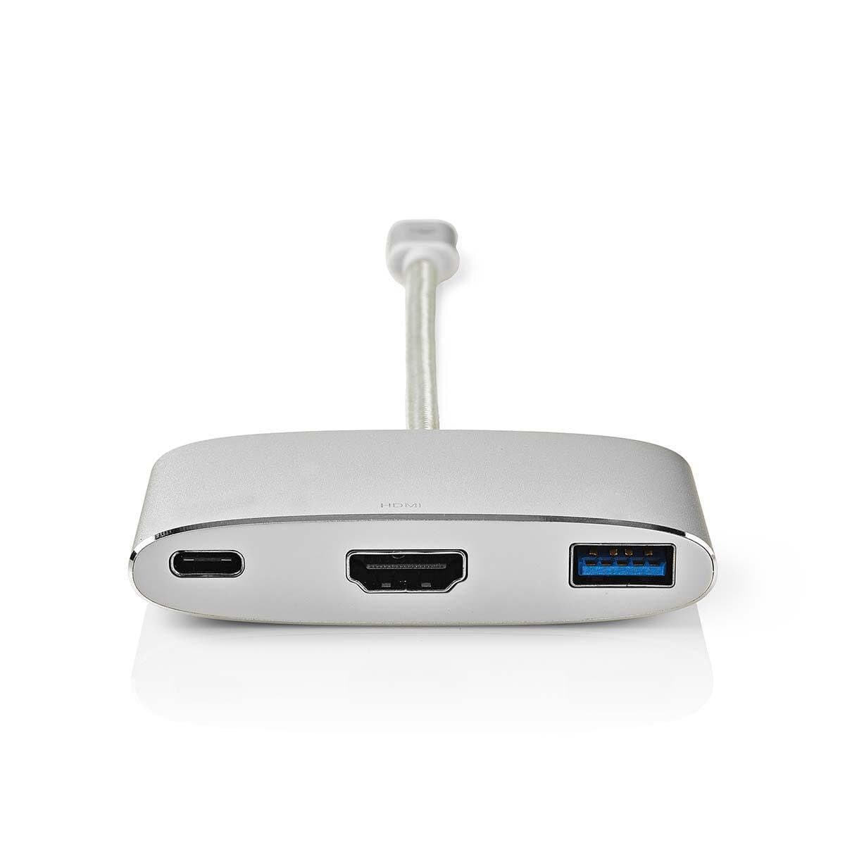 Nedis USB-Adapter | USB 3.2 Gen 1 | USB-C™ Stecker | HDMI™ / USB-A Buchse / USB-C™ Buchse | 5 Gbps | 0.20 m | rund | Vergoldet |