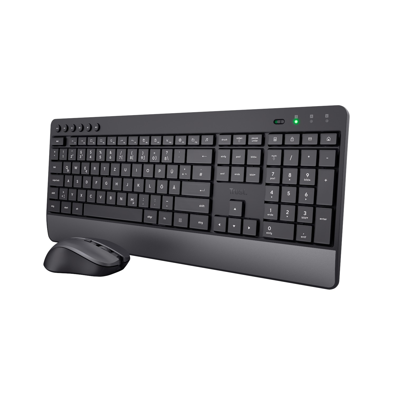 Trust Trezo Comfort kabelloses Tastatur & Maus Set - Deutsches QWERTZ-Layout