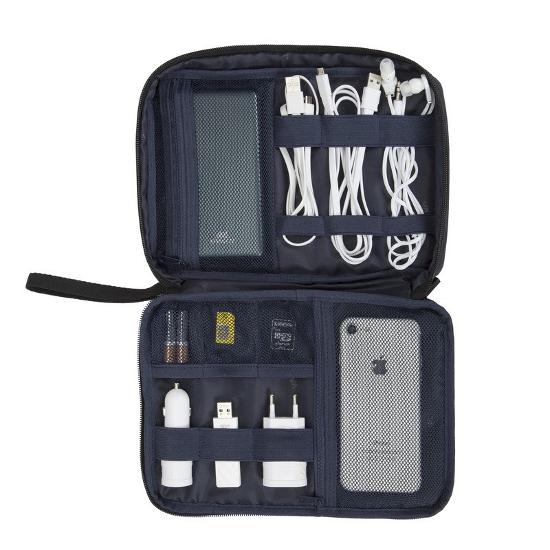 Rivacase Travel Organizer für Powerbank, Kabel, Adpater etc., schwarz