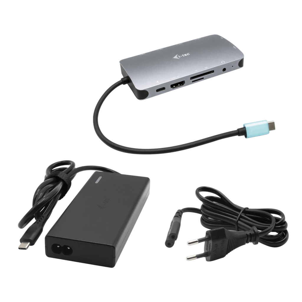 i-tec USB-C Metal Nano Dock HDMI/VGA with LAN & Power Delivery 100 W & Charger 77W