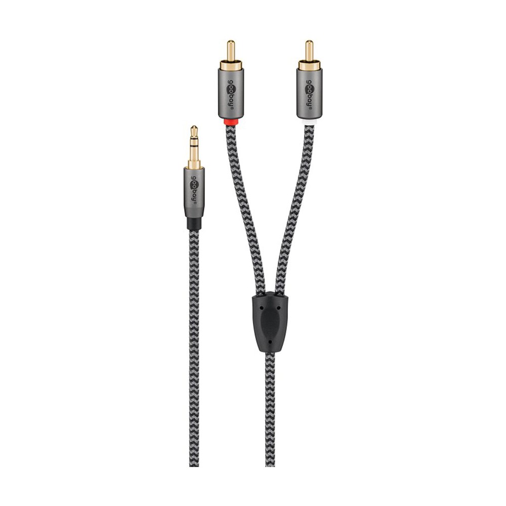 Goobay Plus Audioadapterkabel - 3,5-mm-Klinke zu Stereo-Cinch-Stecker, 2.0 m