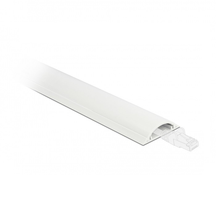 Delock Kabelkanal selbstklebend 50 x 12 mm - Länge 1 m weiß