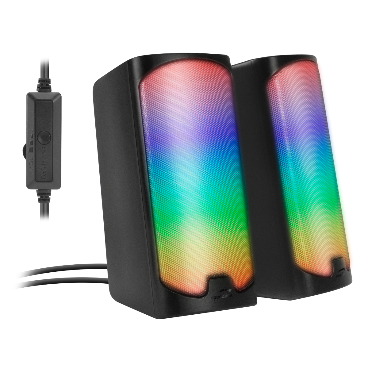 Speedlink TONOS RGB Gaming Stereo Lautsprecher, schwarz