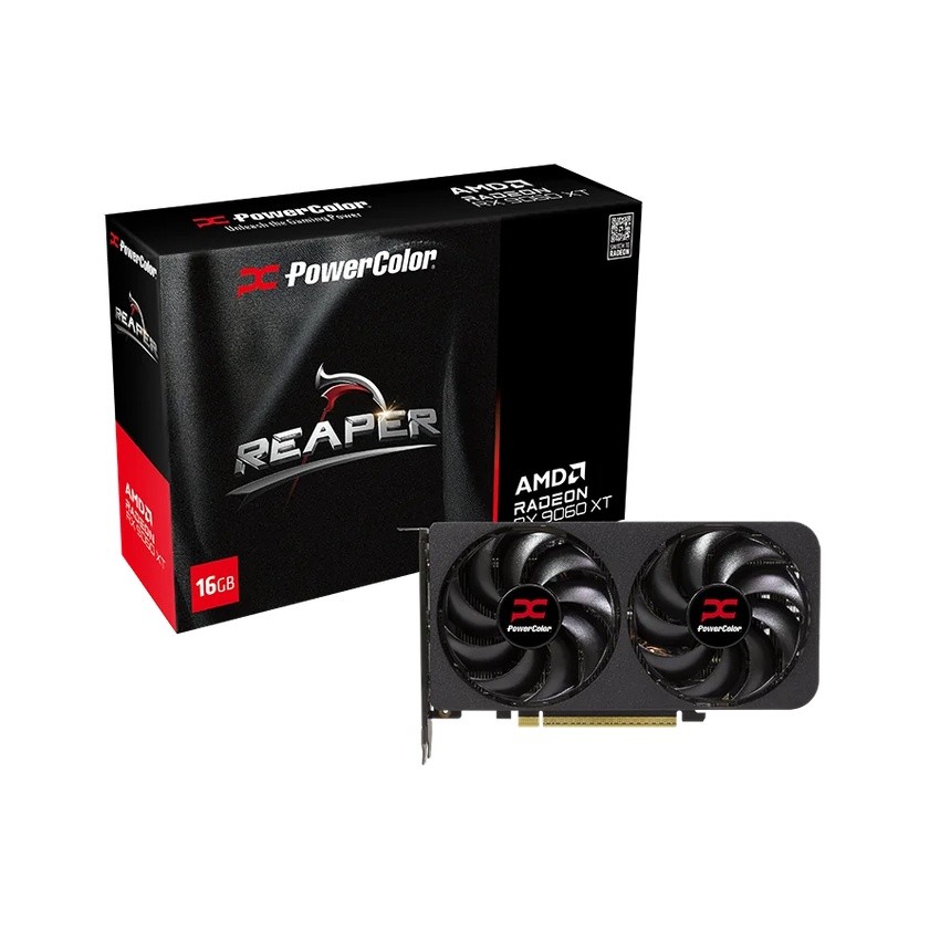 Powercolor Radeon RX 9060 XT Reaper 16GB Grafikkarte - 16GB GDDR6, 2x HDMI, 2x DP