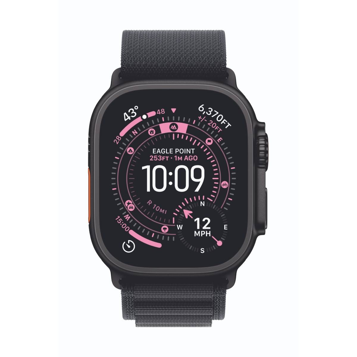 Apple Watch Ultra 3 Cellular 49mm Schwarz Titan Gehäuse mit Schwarz Alpine Loop - Small