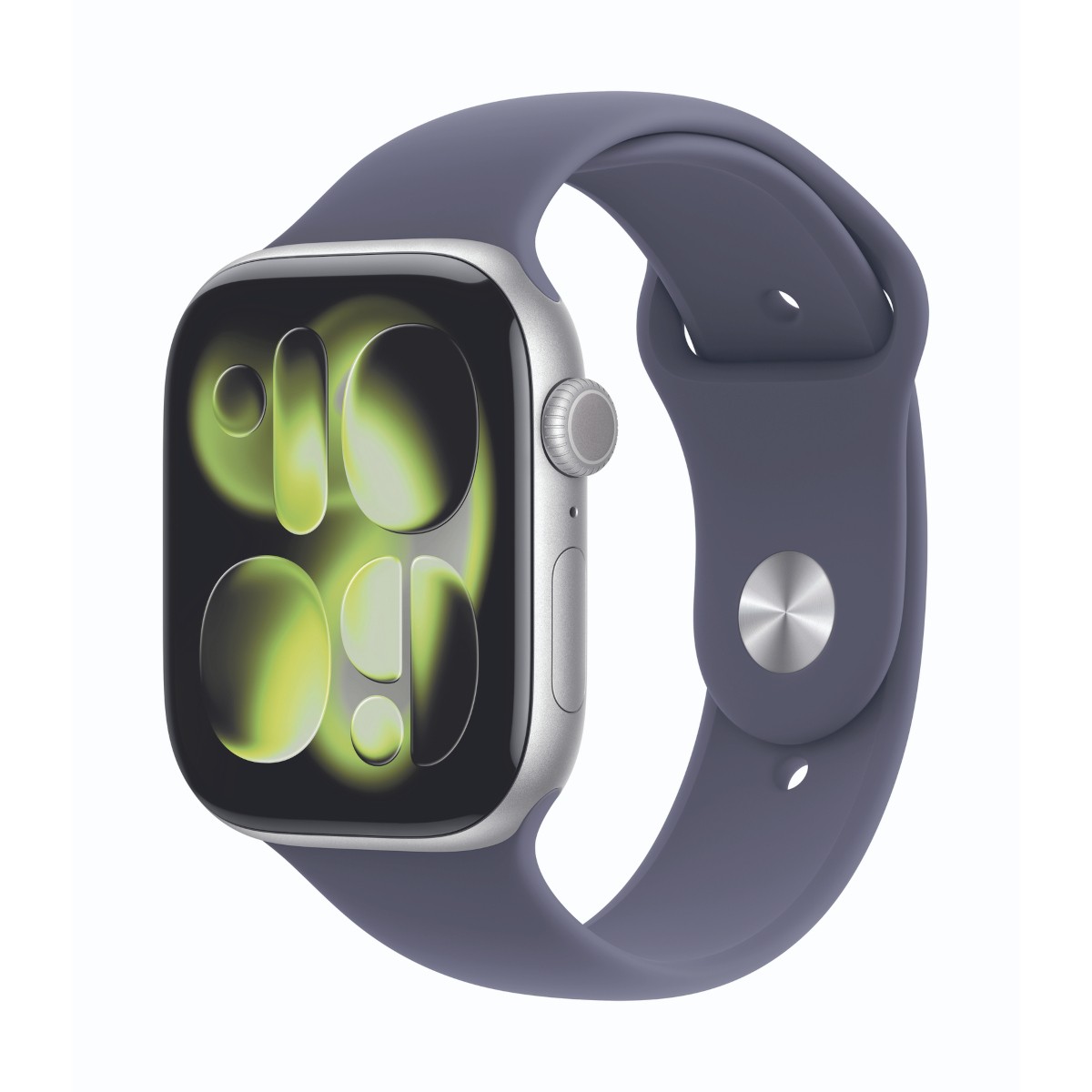 Apple Watch Series 11 Cellular 46mm Silber Aluminium Gehäuse mit Nebelviolett Sport Band - M/L