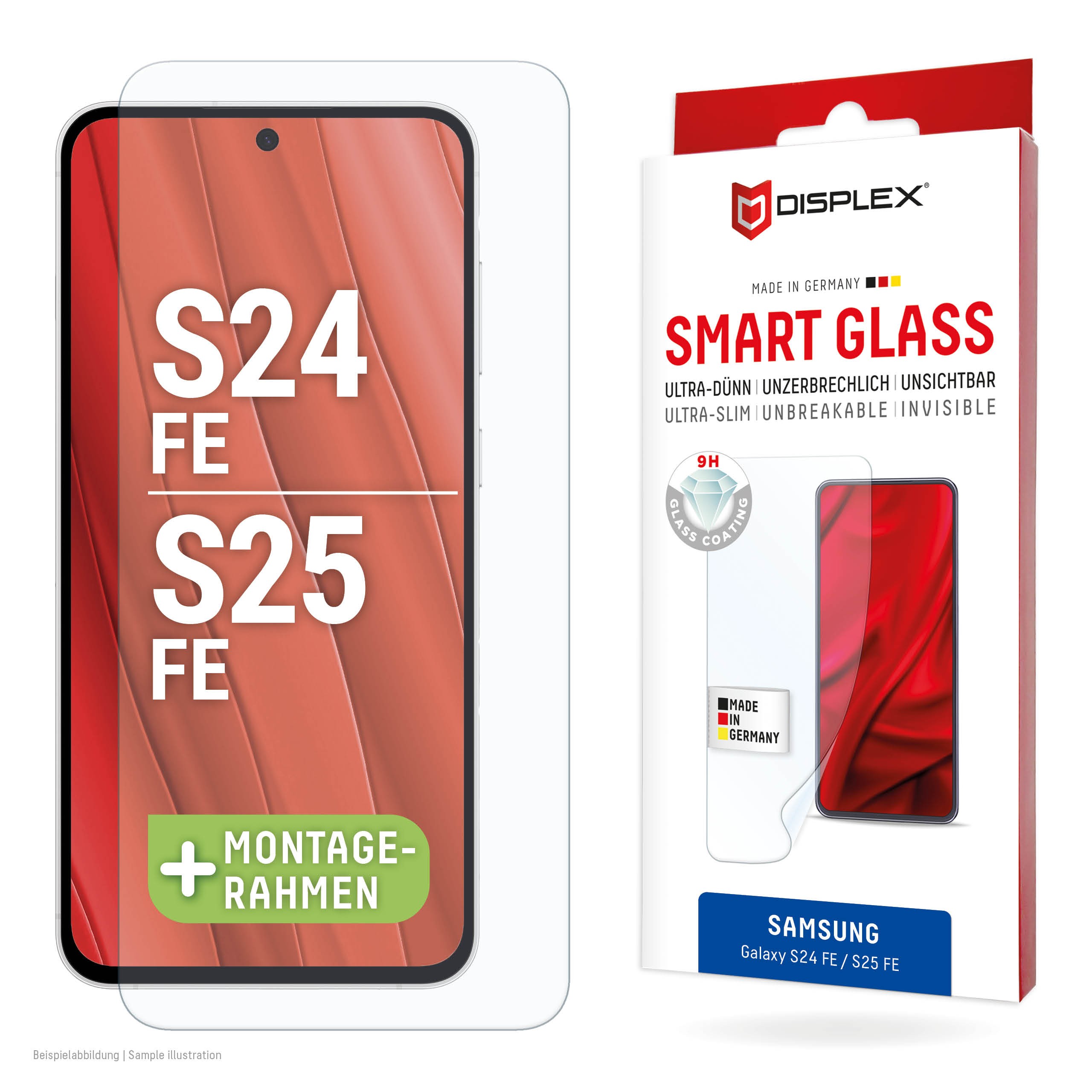 Displex Displayschutzfolie (9H) fürSamsung Galaxy S24 FE/S25 FE