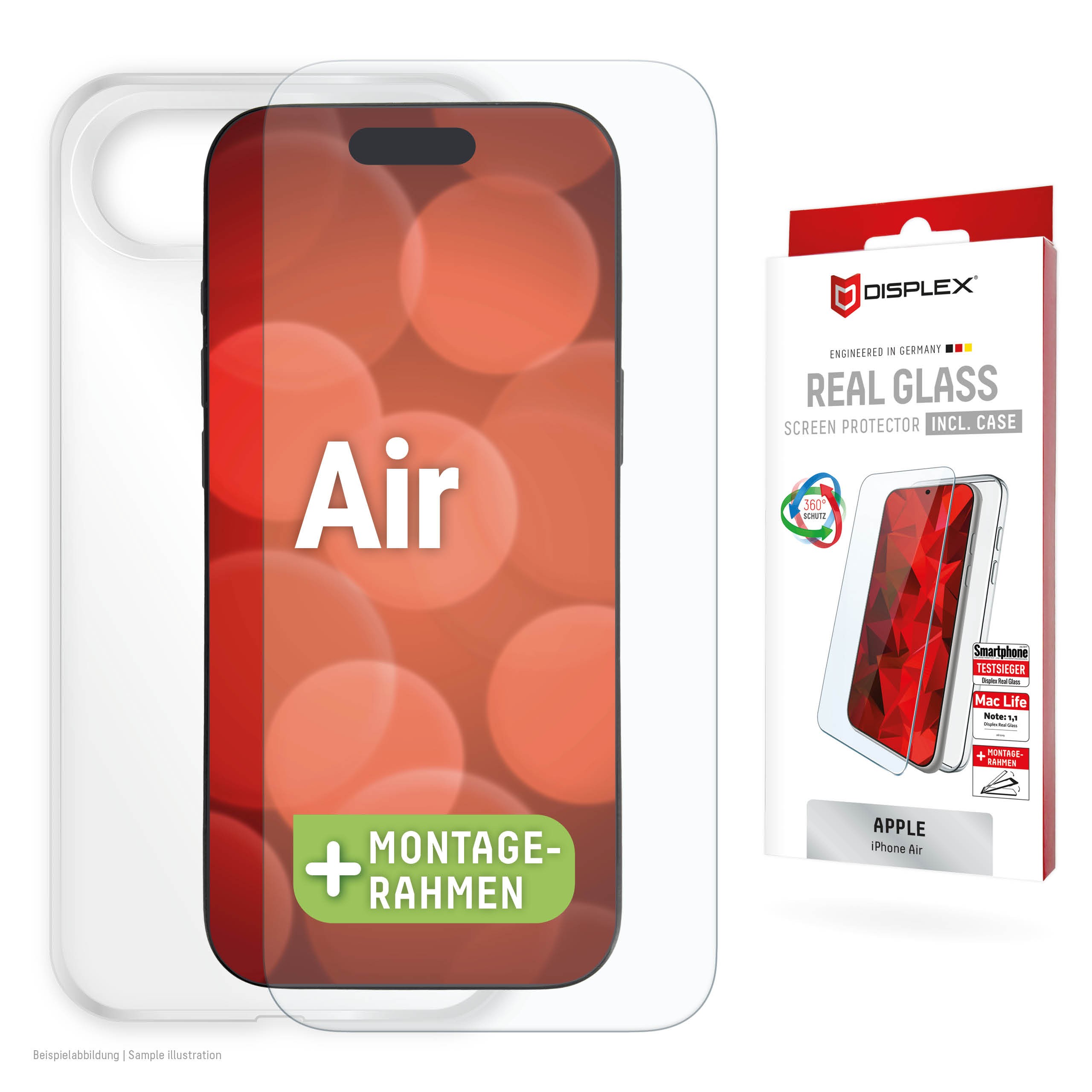 DISPLEX Glas + Schutzhülle für Apple iPhone Air