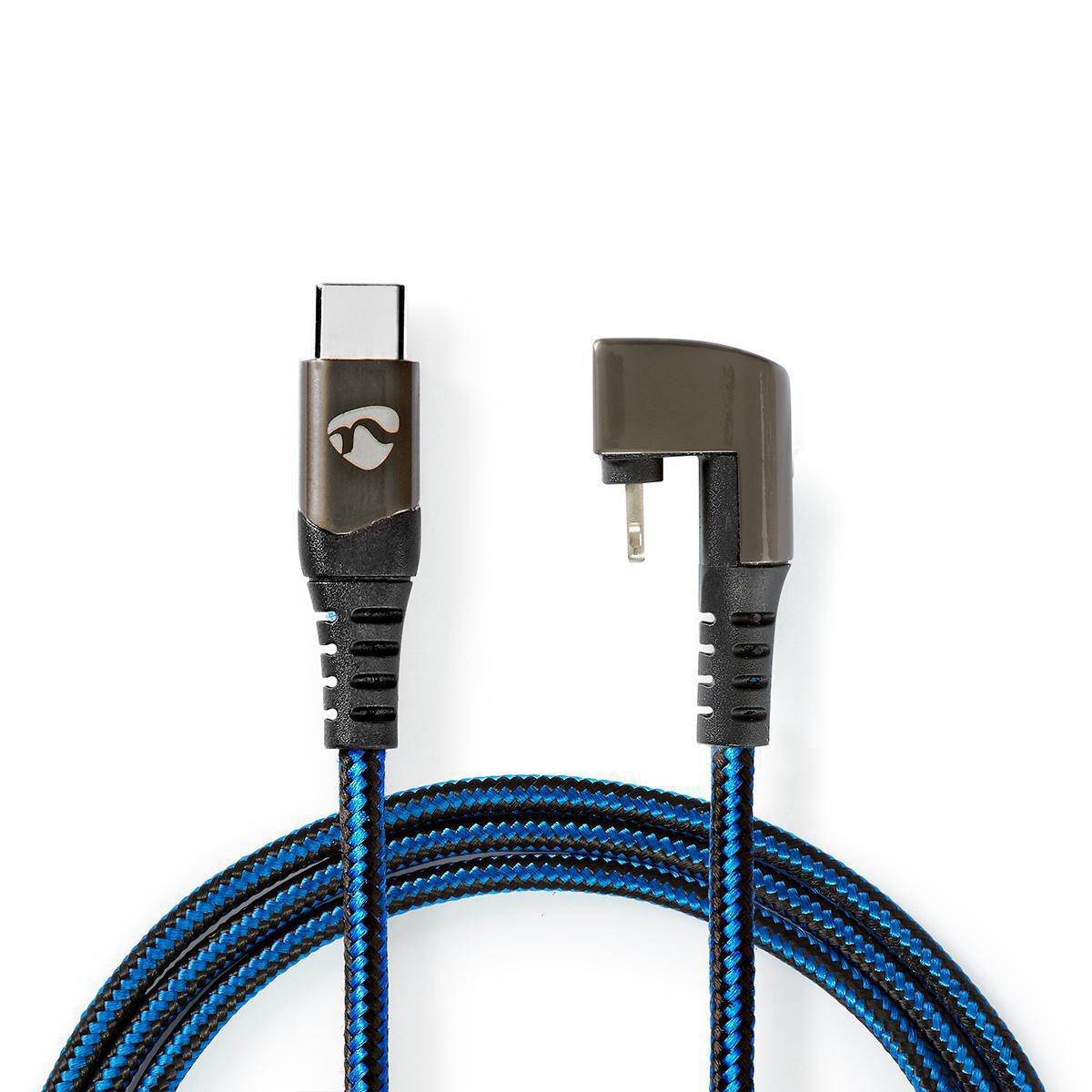 NEDIS USB-Kabel USB 2.0 | Apple Lightning 8-Pin | USB-C™ Stecker | 60 W | 480 Mbps | Vernickelt | 1.00 m | rund | Geflochten / N