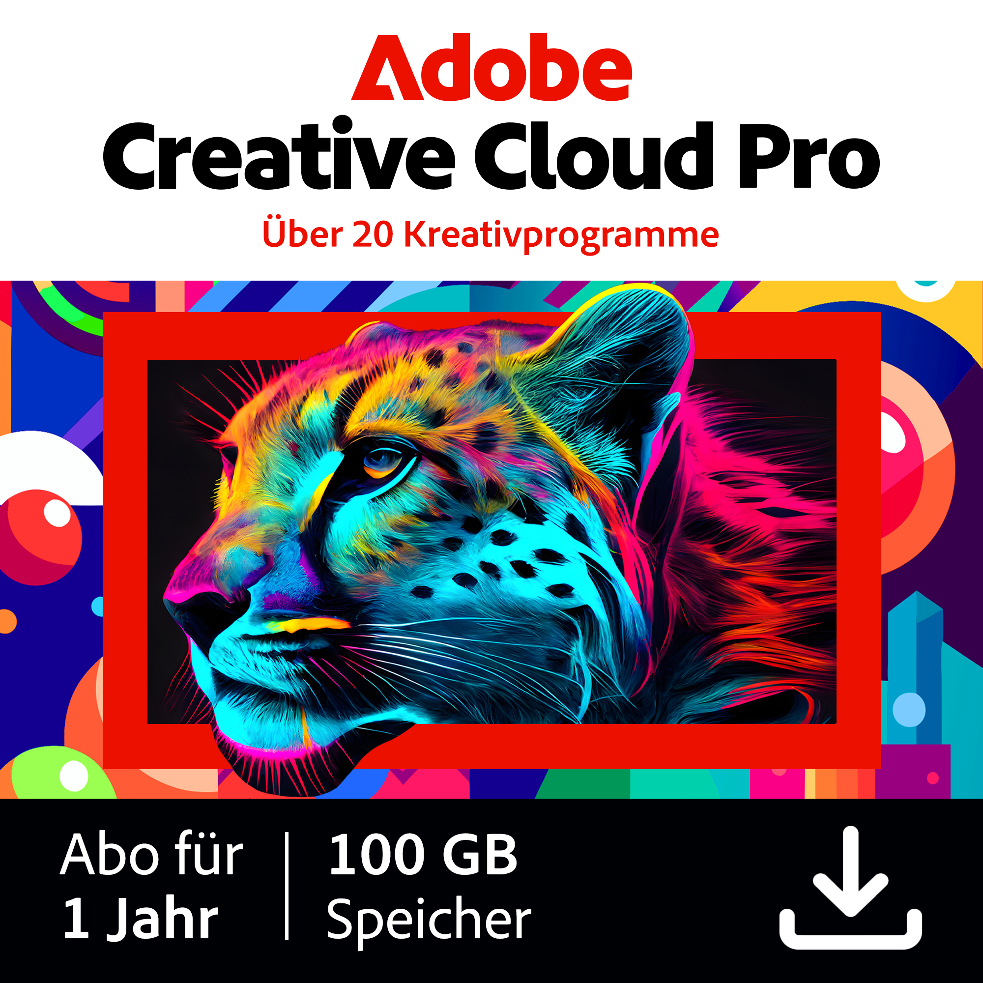 Adobe Creative Cloud Pro | 1 Jahr | 100GB | PC/Mac