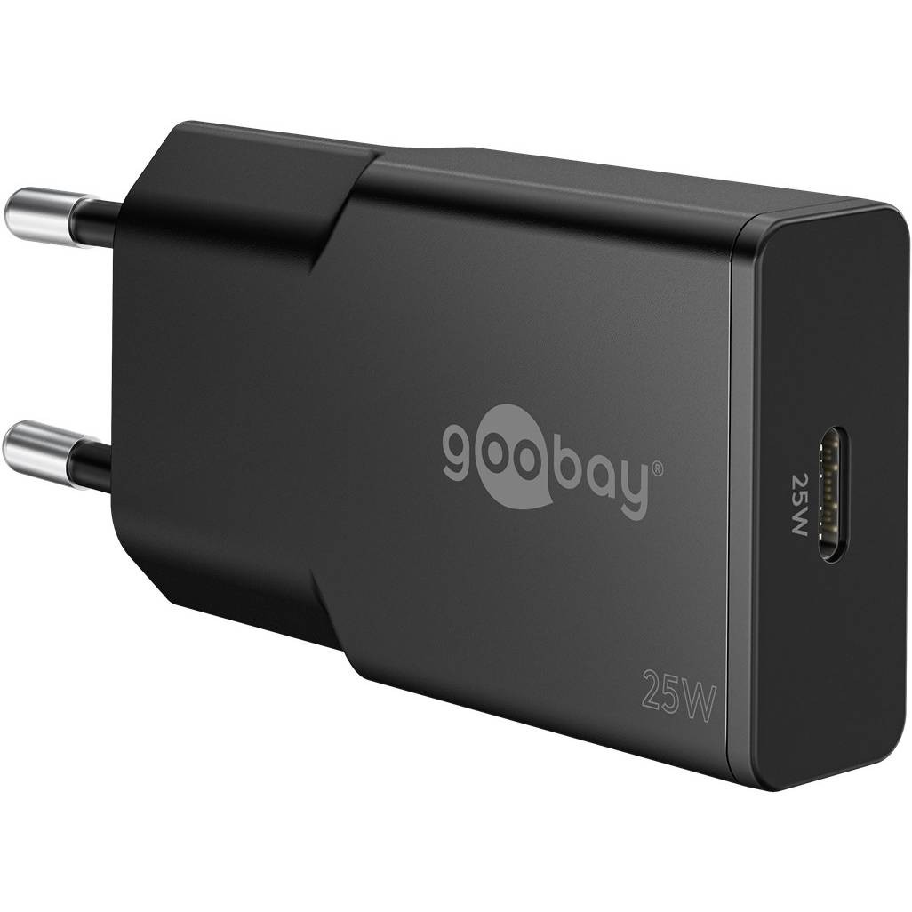 Goobay USB-C™ PD GaN Schnellladegerät Slim (25 W) schwarz
